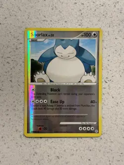 Snorlax 37/130 Reverse Holo Diamond and Pearl Pokemon Card LP - Image 1