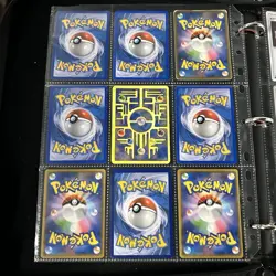 Pokemon Vintage Cards (METAL CUSTOM MEW) Binder Pages Lot - Image 2