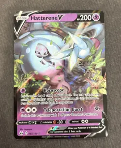 Hatterene V 065/159 - Crown Zenith - Ultra Rare Holo Pokemon Card Near Mint - Image 1