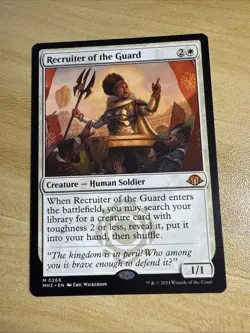 NM-Mint, English MTG Regular Recruiter of the Guard Modern Horizons 3 Magic the - Image 1