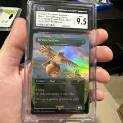 CGC 9.5 MTG African European Swallow Birds Of Paradise FOIL Monty Python SL 1675 - Image 1