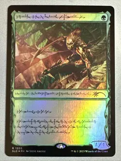 MTG / Glistener Elf / SLD / #1205 / FOIL (Phyrexian) / Rare / NM - Image 1