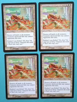 Magic the Gathering MTG Urza's Saga CATASTROPHE X 4 LP/EX R 1998! - Image 1