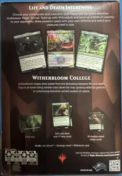 Magic the Gathering Commander Deck Witherbloom Witchcraft 2017 Sealed - Image 2