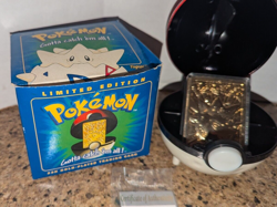 1999 Pokemon Togepi 23k Gold Plated Card Pokeball Box Burger King In Box VNT A2 - Image 2