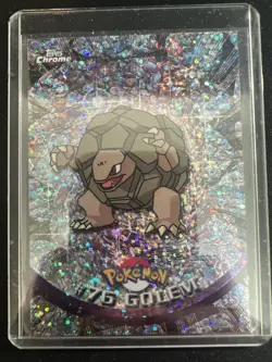 Pokemon Topps Sparkle Chrome Golem #76 TV Animation Series 1 Pack Fresh! - Image 1