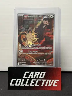 Team Rocket's Meowth Illustration Rare 203/182 Sv10: Destined Rivals POKEMON - Image 1