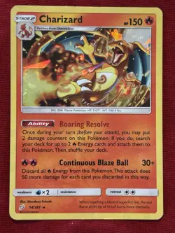 Charizard 14/181 Pokemon TCG Sun & Moon Team Up Cosmos Holo Rare HP - Image 1