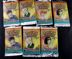 Lot of 7 2000 Pokemon 1st Edition Gym Heroes Empty Pack Wrapper - Image 1