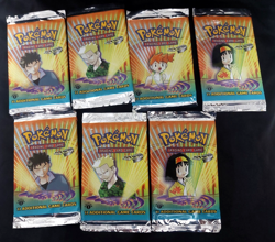 Lot of 7 2000 Pokemon 1st Edition Gym Heroes Empty Pack Wrapper - Image 2