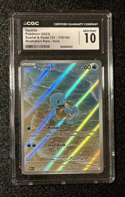 CGC 10 💎 SQUIRTLE 170 HOLO SIR - 2023 POKEMON SCARLET & VIOLET 151 - Image 1