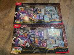 LOT OF 2 Pokemon TCG Paldean Fates Great Tusk Iron Treads Ex Premium Collection - Image 1