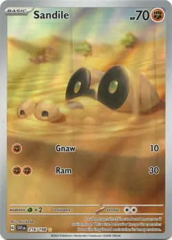 Sandile 216/198 Scarlet & Violet Base Set - Pokemon TCG - NM - Image 1