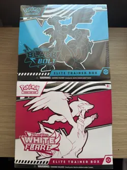 Pokemon Black Bolt & White Flare Elite Trainer Boxes ETB Sealed - Image 1