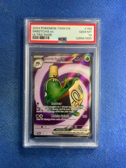 2024 POKEMON TWM EN #189 SINISTCHA EX ULTRA RARE PSA 10 TWILIGHT MASQUERADE - Image 1