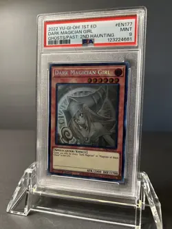 Yugioh Dark Magician Girl GFP2 - EN177 Ghost Rare 1st Edition PSA 9 - Image 1