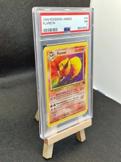 PSA 7 FLAREON 19/64 Jungle Set Rare Non-Holo Pokemon Card 1999 WOTC NM - Image 4