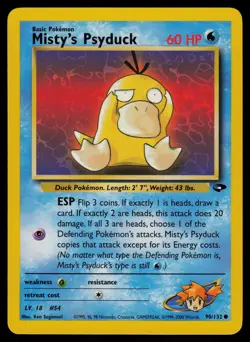 Misty's Psyduck - 90/132 - Pokemon Card Gym Challenge Common - NM - Image 1