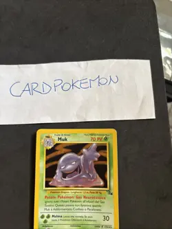Pokemon Card Muk 13/62 -Fossil-Ita-swirl-Holo-exc/nm! - Image 2