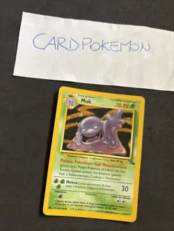 Pokemon Card Muk 13/62 -Fossil-Ita-swirl-Holo-exc/nm! - Image 4