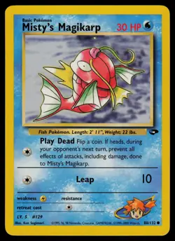 Misty's Magikarp - 88/132 - Pokemon Card Gym Challenge Common - NM - Image 1