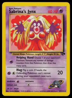 Sabrina's Jynx - 57/132 - Pokemon Card Gym Challenge Uncommon - NM - Image 1
