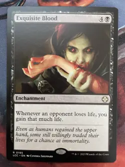 MTG Exquisite Blood Magic The Gathering Lost Caverns of Ixalan Commander Rare - Image 1