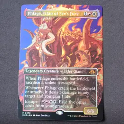 Phlage, Titan of Fire's Fury Borderless FOIL 379 MTG Modern Horizons 3 Mythic NM - Image 1