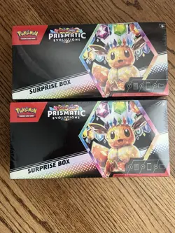 Pokemon TCG Scarlet & Violet Prismatic Evolutions Surprise Boxes - 2 Sealed - Image 1