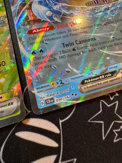 Pokemon Blastoise EX 030/142 + Venusaur EX 001/142 Stellar Crown Stamped Promos - Image 4