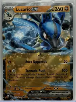 LUCARIO EX Pokemon Prismatic Evolutions Holo Full Art 051/131 Double Rare - Image 1
