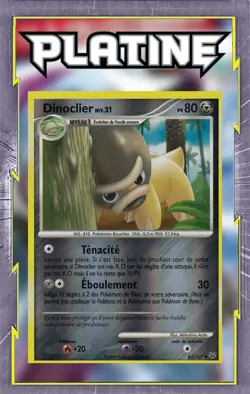 Dinoclier Reverse - Platine - 62/127 - Carte Pokemon Francaise - Image 1