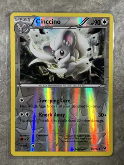 Cinccino 89/124 Pokemon TCG Card XY Fates Collide Reverse Holo (Near Mint) - Image 1