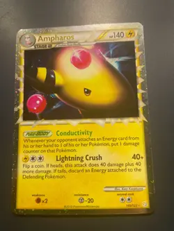 Pokemon Ampharos (Prime) - 105/123 - Pokemon Heart Gold Soul Silver Holo Rare LP - Image 3