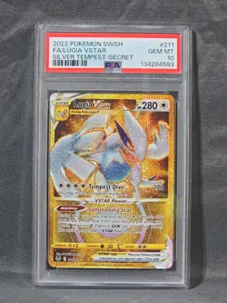 Pokemon TCG Lugia VSTAR Gold Secret Rare Card 211/195 PSA 10 - Image 1