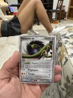 Pokemon Holo Rayquaza EX Promo 2006 #039 LP Italian Card W/rare Center Swirl - Image 1