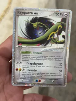 Pokemon Holo Rayquaza EX Promo 2006 #039 LP Italian Card W/rare Center Swirl - Image 2