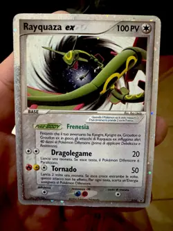 Pokemon Holo Rayquaza EX Promo 2006 #039 LP Italian Card W/rare Center Swirl - Image 3