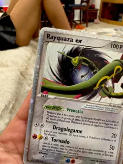 Pokemon Holo Rayquaza EX Promo 2006 #039 LP Italian Card W/rare Center Swirl - Image 5