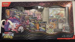 Pokemon Paldean Fates Great Tusk & Iron Treads EX Premium Collection In Hand - Image 1