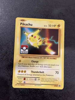 2016 Pikachu XY202 Black Star Promo Stamped Pokemon League Card - Image 1