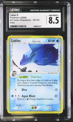 CGC 8.5 Latios 2006 EX Holon Phantoms 12/110 Holo Pokemon Card - Image 1