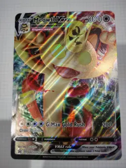 Meowth VMAX SWSH005 Jumbo Pokemon Trading Card Holographic - Image 3