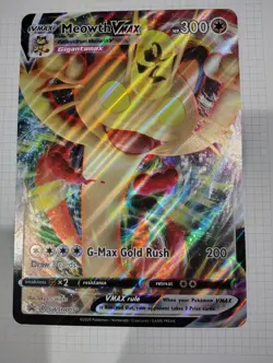 Meowth VMAX SWSH005 Jumbo Pokemon Trading Card Holographic - Image 4