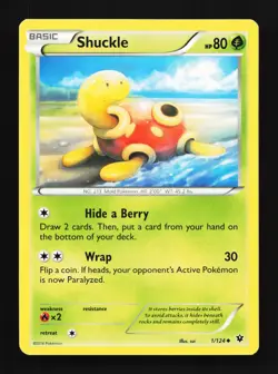 Shuckle 1/124 Fates Collide LP Pokemon Card TCG - Image 1