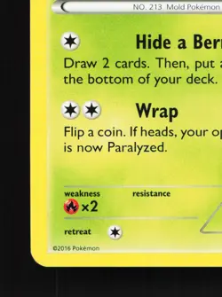 Shuckle 1/124 Fates Collide LP Pokemon Card TCG - Image 2