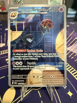 Pokemon TCG Team Rockets Orbeetle Destined Rivals 198/182 Illustration Rare Card - Image 1