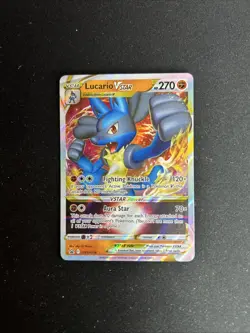 Pokemon TCG Lucario VSTAR SWSH214 Black Star Promo Holo Card - Image 1