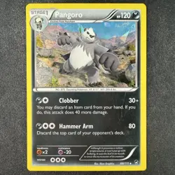 Pokemon TCG Pangoro 68/111 XY Furious Fists Cracked Ice Holo Rare Card - Image 1