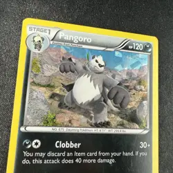 Pokemon TCG Pangoro 68/111 XY Furious Fists Cracked Ice Holo Rare Card - Image 3